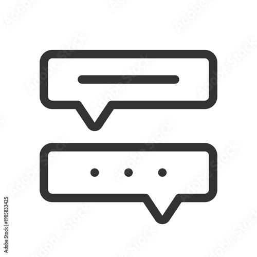 Communication with chat bot pixel perfect linear ui icon. Automated communication. GUI, UX design. Outline isolated user interface element for app and web. Editable stroke. Arial font used