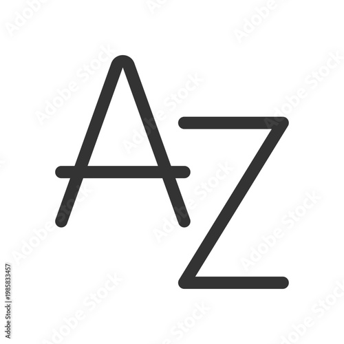 English alphabet pixel perfect linear ui icon. Vocabulary and dictionary. Text translation. GUI, UX design. Outline isolated user interface element for app and web. Editable stroke. Arial font used