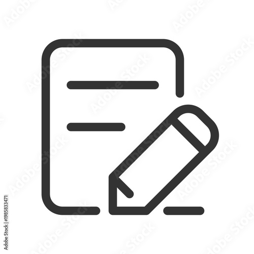 Edit text pixel perfect linear ui icon. Handwriting feature. Digital translator application. GUI, UX design. Outline isolated user interface element for app and web. Editable stroke. Arial font used