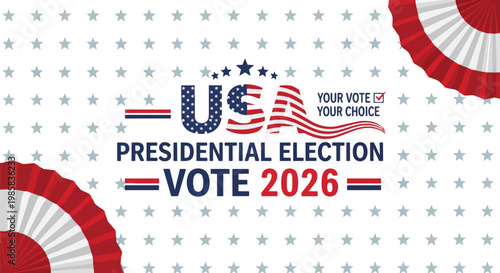 Patriotic USA flag vector with election graphics, perfect for political campaigns, voting resources, and civic engagement projects.