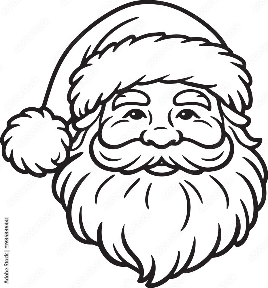 Obraz premium Santa Claus Character Waving Hand Friendly Holiday Illustration Vector
