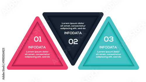 Next Level Infographics infographic with 3 steps, options, parts or processes. Template for web 