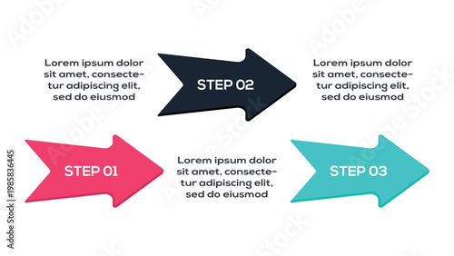 Next Level Infographics infographic with 3 steps, options, parts or processes. Template for web 