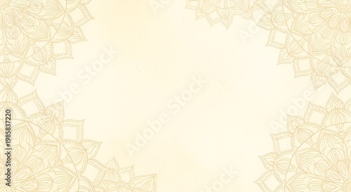 ornate mandala pattern background, decorative floral design, empty copy space