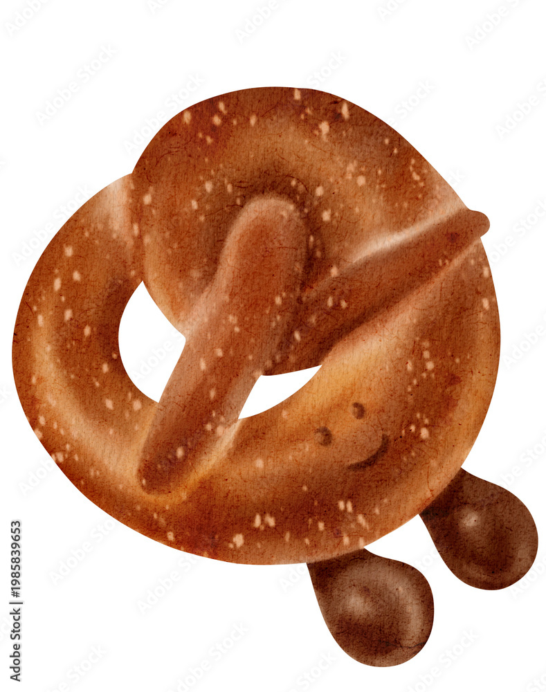 Fototapeta premium Pretzel illustration