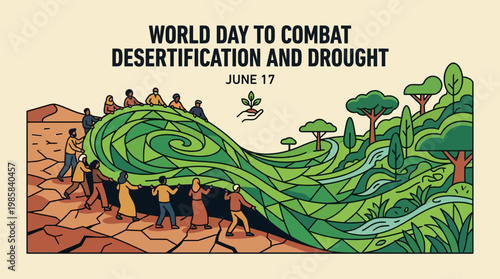 People Combatting Desertification and Drought on World Day, June 17