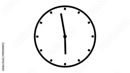 abstract analog clock animation background. moving time arrows clock icon concept 24 hours animated clock