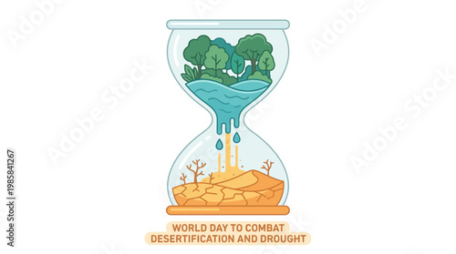 Hourglass Ecosystem Time Lapse: Lush Forest to Barren Desert, Combatting Desertification