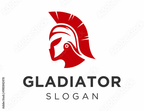 The logo design is about Gladiator and was created using the Corel Draw 2018 application with a white background.