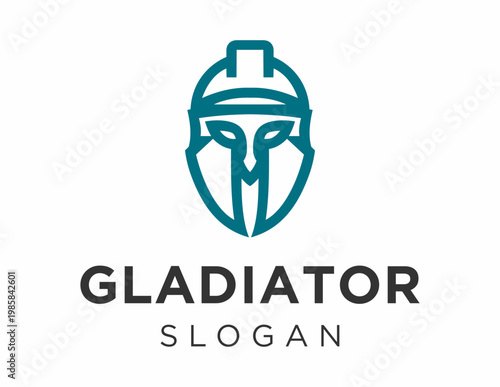 The logo design is about Gladiator and was created using the Corel Draw 2018 application with a white background.
