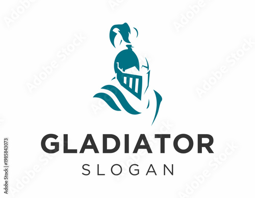 The logo design is about Gladiator and was created using the Corel Draw 2018 application with a white background.