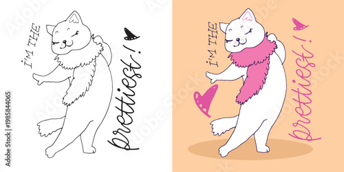 Funny hand drawn doodle lettering quote about  pet lovers. Lettering for t-shirt design, mug print, bag print, clothes fashion. 100% hand drawn vector image.