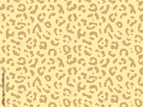 Seamless wild animal fur pattern. Fashionable wild leopard print background. Modern panther animal fabric textile print design. Stylish vector color illustration