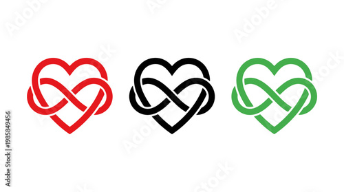 Infinity Heart Symbol Combination Representing Eternal Love and Connection
