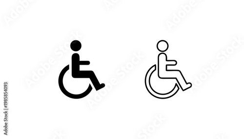 wheelchair and mobility icon set ,international symbols for disability access