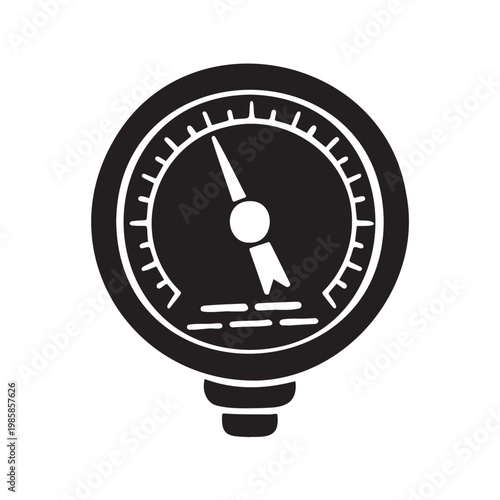 Water meter gauge silhouette vector illustration