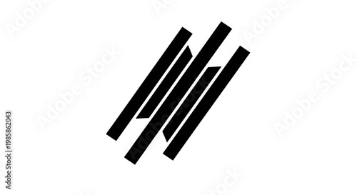 Black lines abstract geometric shape.