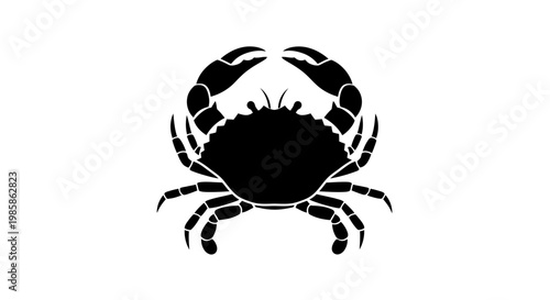 Black silhouette of a crab.