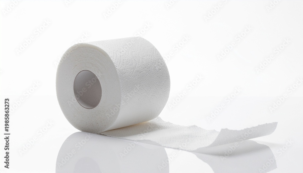 Fototapeta premium Soft Toilet Paper Roll Bathroom Hygiene Essential Supply