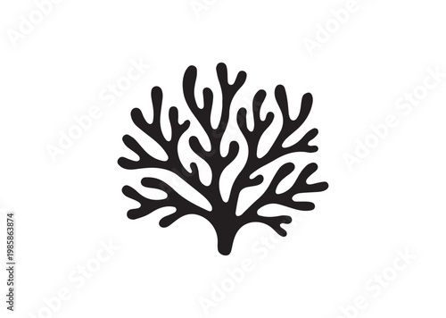Ocean Coral icon, Ocean Coral Silhouette vector