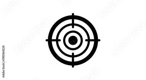 Black Target Symbol Bullseye Icon.