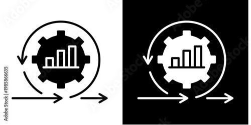 Agile Framework  Icon Set White Glyph Style Collection 
