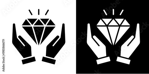 Value Proposition  Icon Set White Glyph Style Collection 
