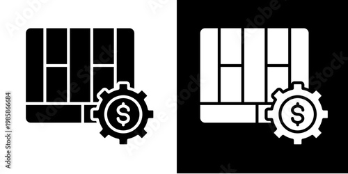 Business Model Canvas  Icon Set White Glyph Style Collection 
