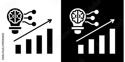 Business Intelligence  Icon Set White Glyph Style Collection 
