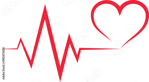 Medical ecg heartbeat frequency lines on white background vector