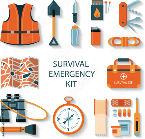 Snorkeling and diving gear set for summer beach holiday vector