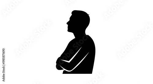 Man standing with arms crossed side.