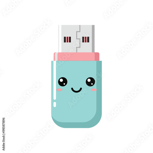 Cute Smiling USB Flash Drive Device.