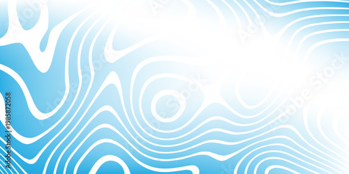 Creative soft white lines swirl across a gentle blue gradient with experimental flow and layered gradient lighting, graphic illustration