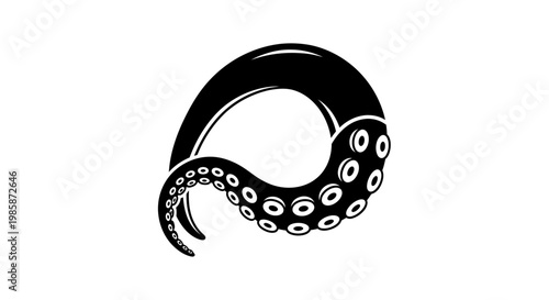 Octopus Tentacle with Suckers Closeup.