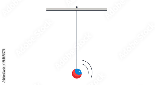 Swinging Pendulum with Colorful Balls.