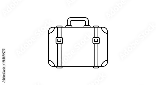 Vintage suitcase icon, symbolizing travel, adventure, and journeys with a classic design