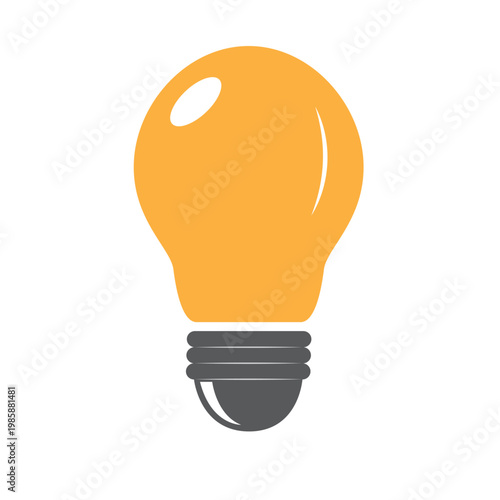 Light bulb icon vector, idea concept illustration, creative innovation symbol isolated on background
