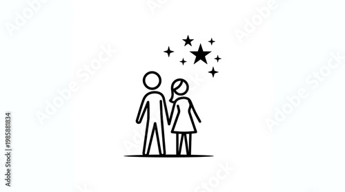 Couple Gazing at a Starry Sky