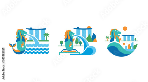 Stylized Merlion Landmark Designs