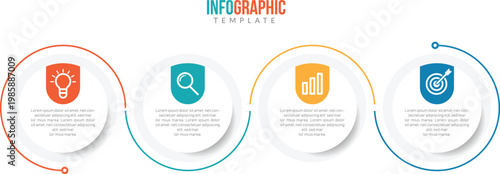 cybersecurity protection steps infographic flat design vector illustration