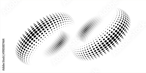 Black and white halftone dots pattern.