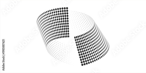 Black and white halftone dots pattern.