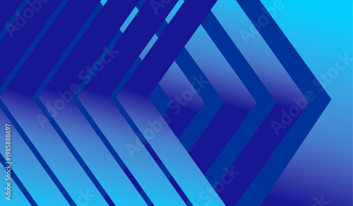 Abstract Blue Chevron Pattern with Symmetric Interlocking Design background