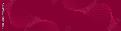 Abstract pink wave background with curved lines, minimal gradient banner with copy space vector