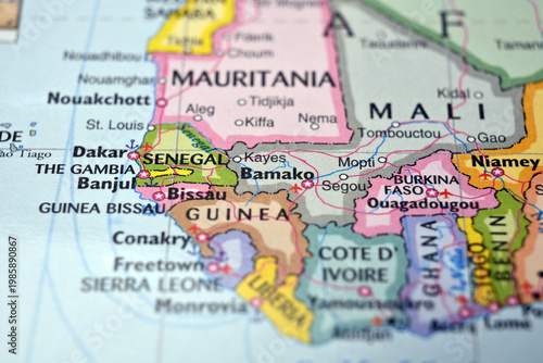 Photos Bamako Mali Close Up Bokeh World Map Macro Defocused Geographic Image