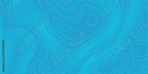 abstract blue topographic line background with wavy contour map pattern for graphic design. fluid, organic topographic contour lines. minimalist vector-style illustration, geographic map