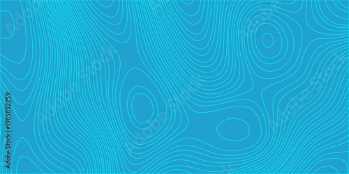 abstract blue topographic line background with wavy contour map pattern for graphic design. fluid, organic topographic contour lines. minimalist vector-style illustration, geographic map