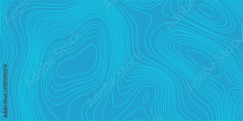 abstract blue topographic line background with wavy contour map pattern for graphic design. fluid, organic topographic contour lines. minimalist vector-style illustration, geographic map