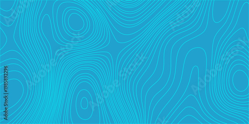 abstract blue topographic line background with wavy contour map pattern for graphic design. fluid, organic topographic contour lines. minimalist vector-style illustration, geographic map